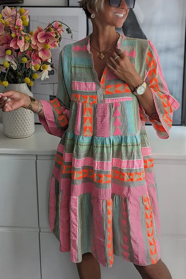 Kvinna Bohemian Tunika Klänning Lätt Material 2
