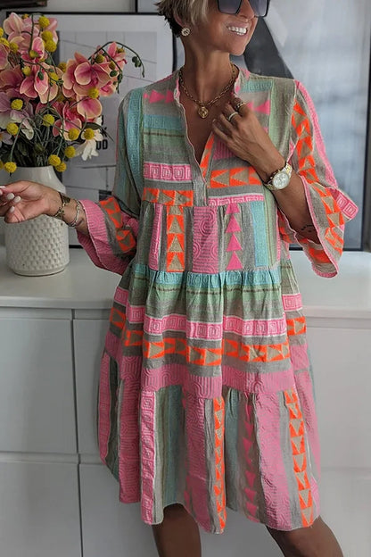 Kvinna Bohemian Tunika Klänning Lätt Material 2