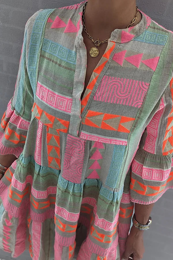 Kvinna Bohemian Tunika Klänning Lätt Material 3