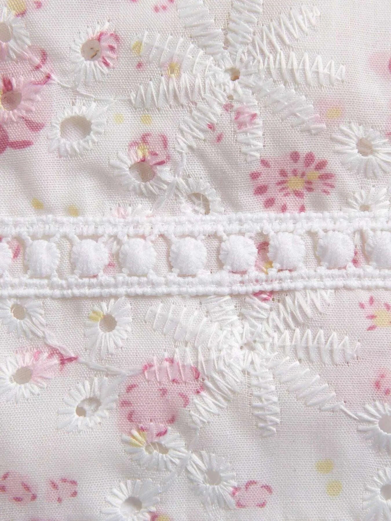 Kvinna Cami Top Blommönster Tied Front 3