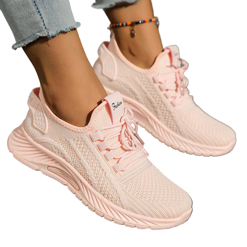 Kvinno Sneakers Casual Mode Fly Weaving 0