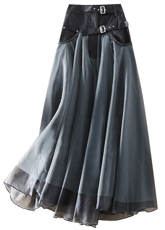 Kvinno Tulle Kjol Patchwork Stil 0