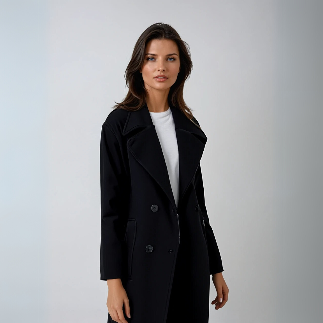 Kvinnojacka Elegant Vinterkappa i Hållbart Material 1