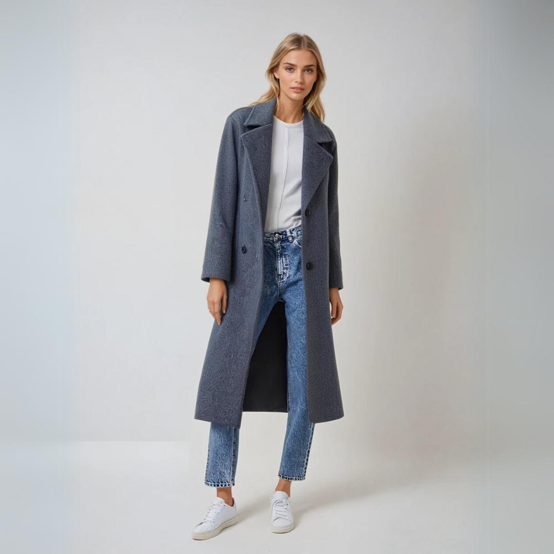 Kvinnojacka Elegant Vinterkappa i Hållbart Material 4