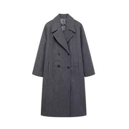 Kvinnojacka Elegant Vinterkappa i Hållbart Material 5