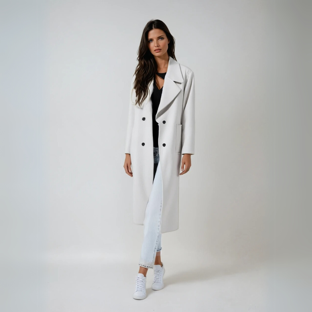 Kvinnojacka Elegant Vinterkappa i Hållbart Material 6