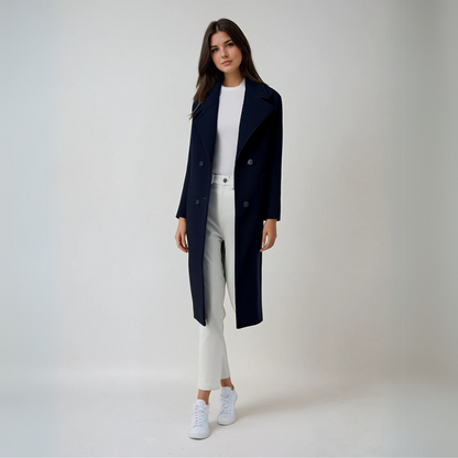 Kvinnojacka Elegant Vinterkappa i Hållbart Material 8