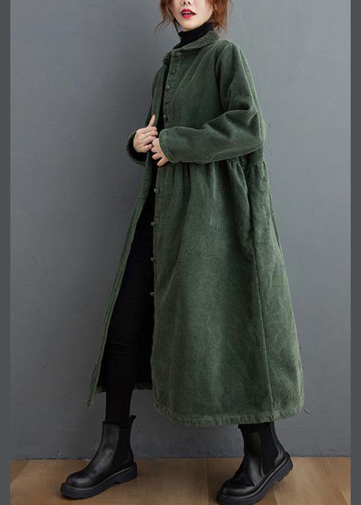 Kvinnojacka i kordflod, mörkgrön, cinchad stil 6