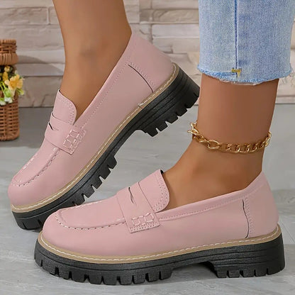 Kvinnor Loafers Chunky Sole Casual Stil 1