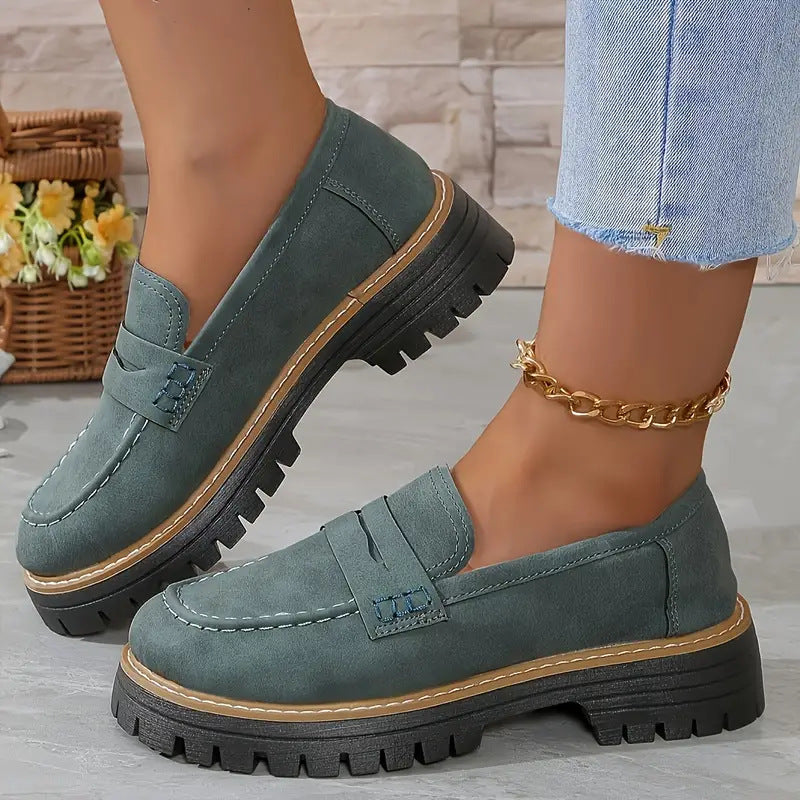 Kvinnor Loafers Chunky Sole Casual Stil 2