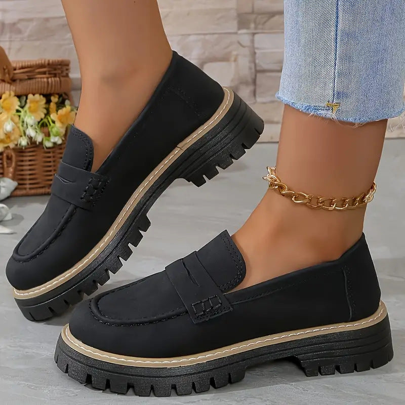 Kvinnor Loafers Chunky Sole Casual Stil 3