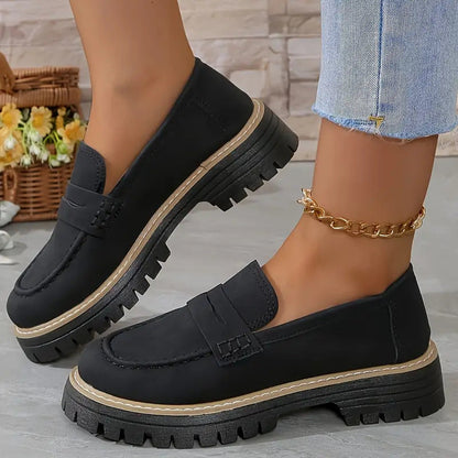 Kvinnor Loafers Chunky Sole Casual Stil 3