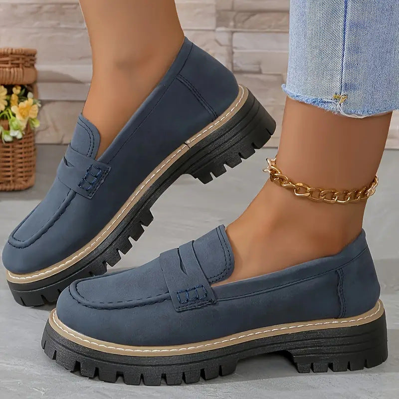 Kvinnor Loafers Chunky Sole Casual Stil 4