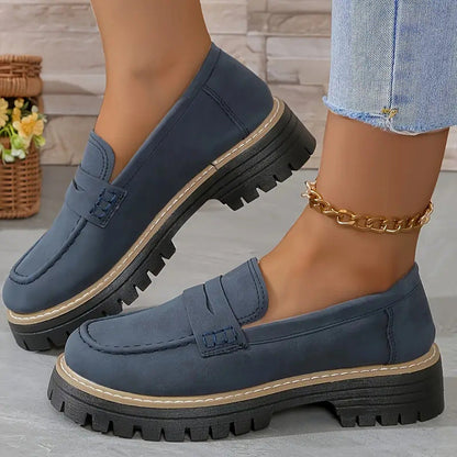 Kvinnor Loafers Chunky Sole Casual Stil 4