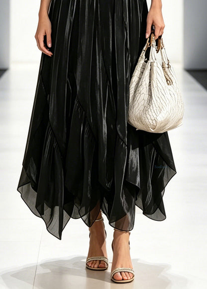 Kvinnors A-Line Kjol i Tyll med Patchworkdesign 3