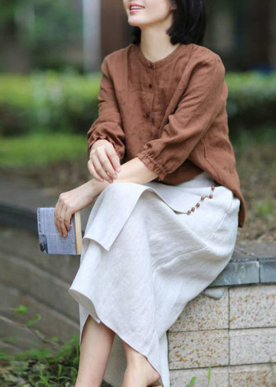 Kvinnors A-linjeformade Kjol med Asymmetrisk Design 2