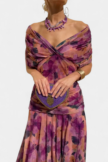 Kvinnors Aftonklänning Off-the-Shoulder Draperad 10