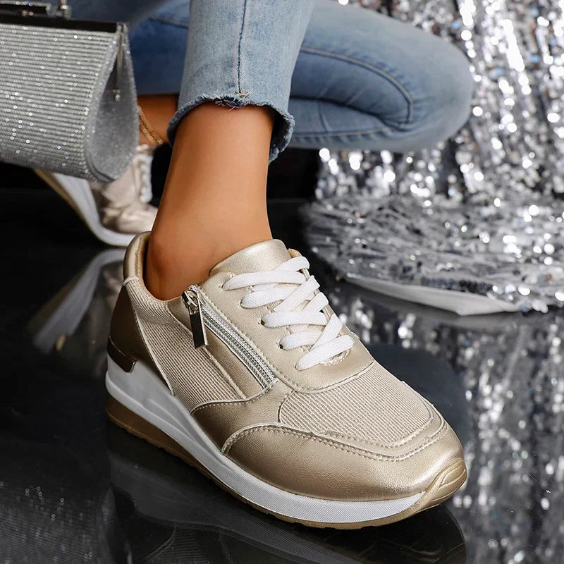 Kvinnors Ankelhöga Sneakers med Plattform 3