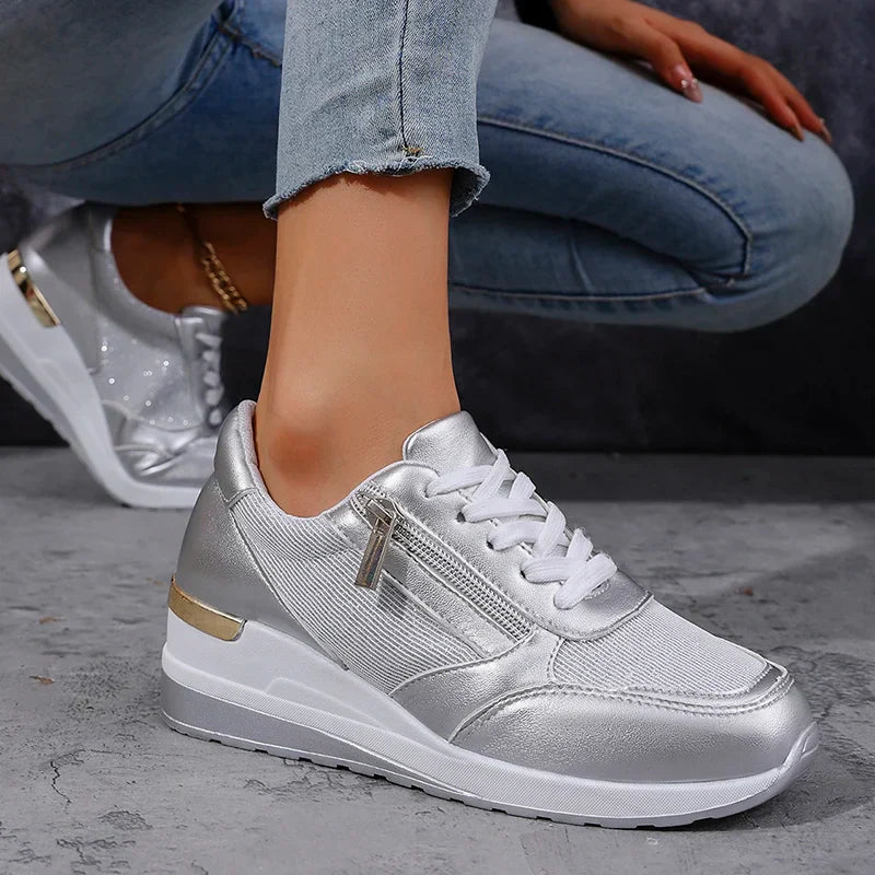Kvinnors Ankelhöga Sneakers med Plattform 4