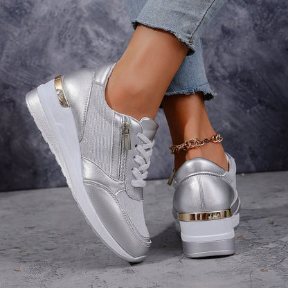 Kvinnors Ankelhöga Sneakers med Plattform 5