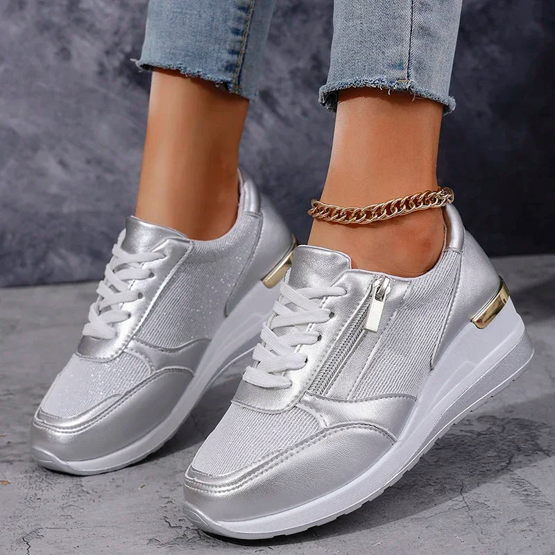Kvinnors Ankelhöga Sneakers med Plattform 7
