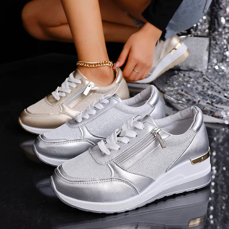 Kvinnors Ankelhöga Sneakers med Plattform 8