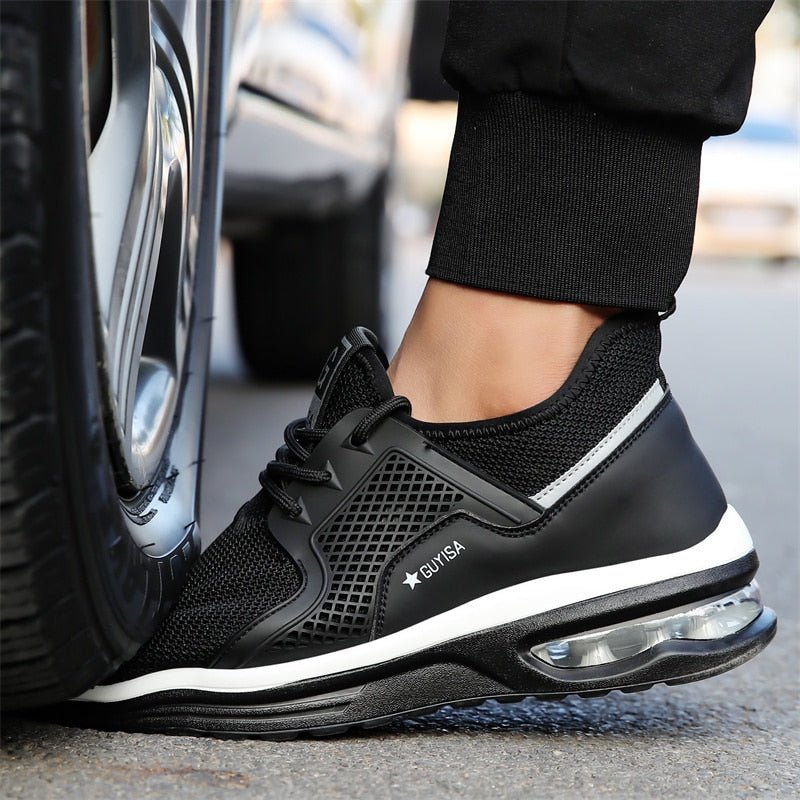 Kvinnors Arbetskor Stålhätta med Halkfri Sula och Vadderad Innersula 2