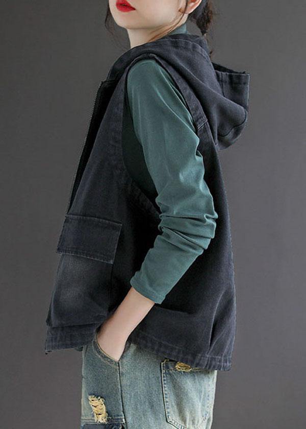 Kvinnors Ärmlös Höstväst i Patchwork Stil 3