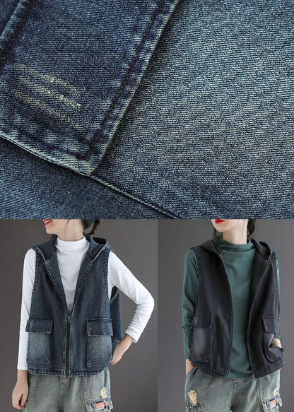 Kvinnors Ärmlös Höstväst i Patchwork Stil 4