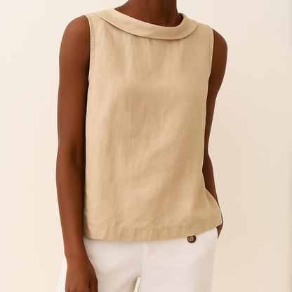 Kvinnors Ärmlös Topp med Rullkrage Modern Stil 2