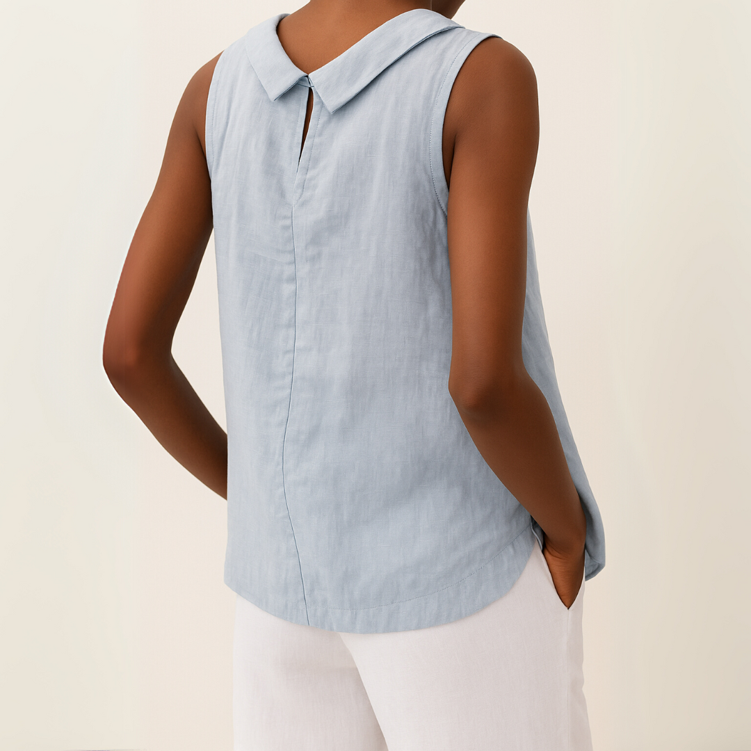 Kvinnors Ärmlös Topp med Rullkrage Modern Stil 3