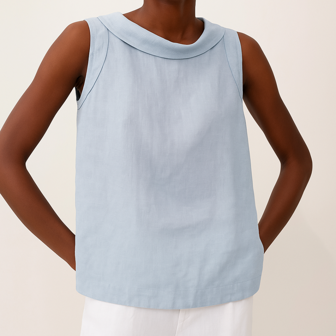 Kvinnors Ärmlös Topp med Rullkrage Modern Stil 4