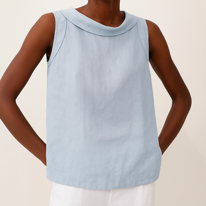 Kvinnors Ärmlös Topp med Rullkrage Modern Stil 4