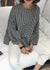 Kvinnors Asymmetrisk Blus Rutig Bomullsdesign 0