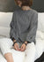 Kvinnors Asymmetrisk Blus Rutig Bomullsdesign 1