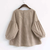 Kvinnors Asymmetrisk Blus Rutig Bomullsdesign 7
