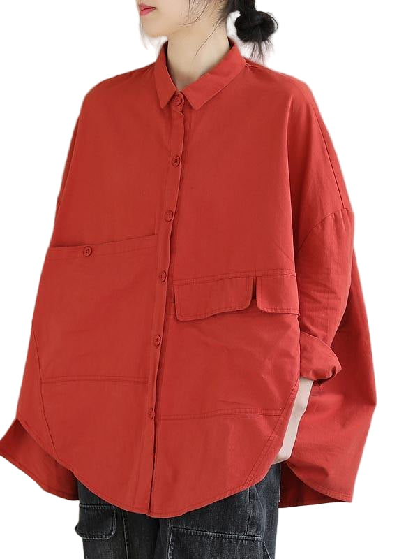 Kvinnors Asymmetrisk Kort Blus med Krage 0