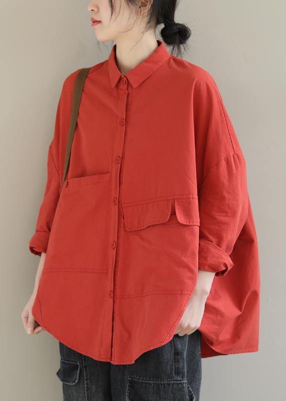 Kvinnors Asymmetrisk Kort Blus med Krage 5