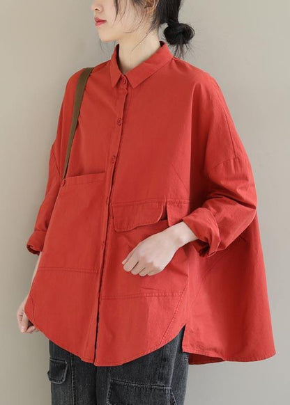 Kvinnors Asymmetrisk Kort Blus med Krage 6