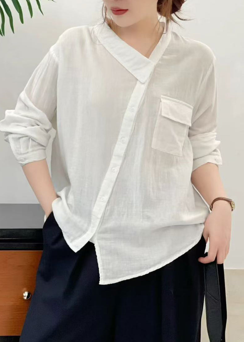 Kvinnors Asymmetrisk Topp Patchwork Design 0