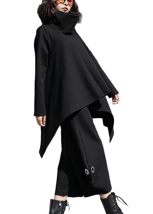 Kvinnors Asymmetrisk Topp med Hög Hals 0