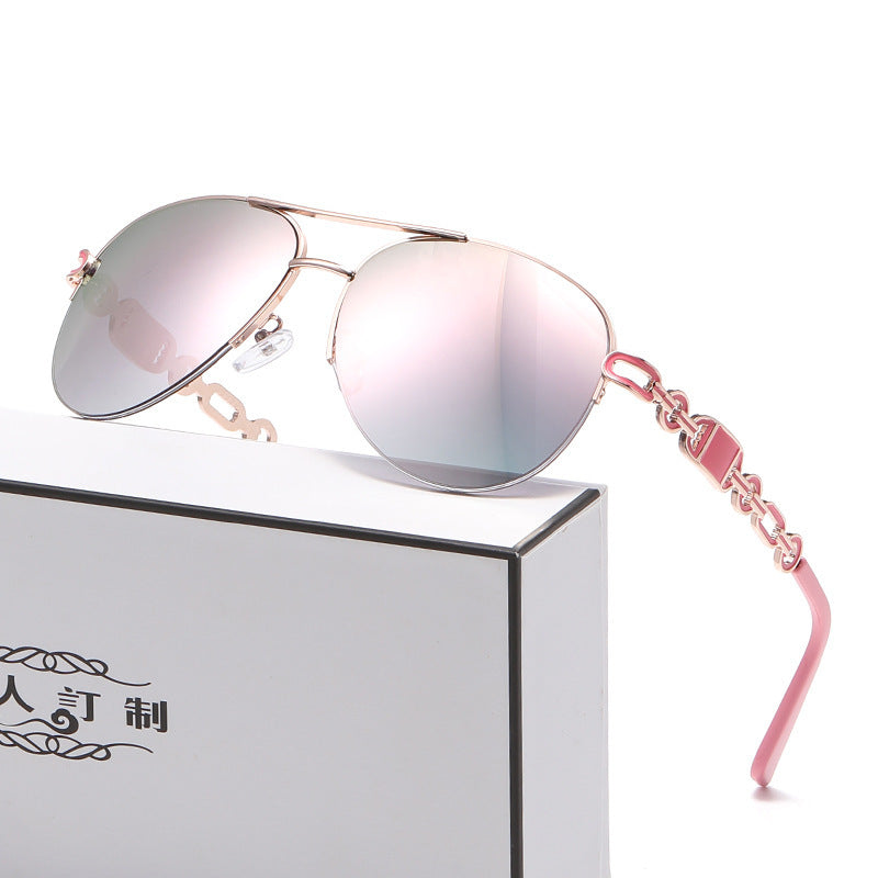 Kvinnors Aviator Solglasögon med Kedjedetaljer 12