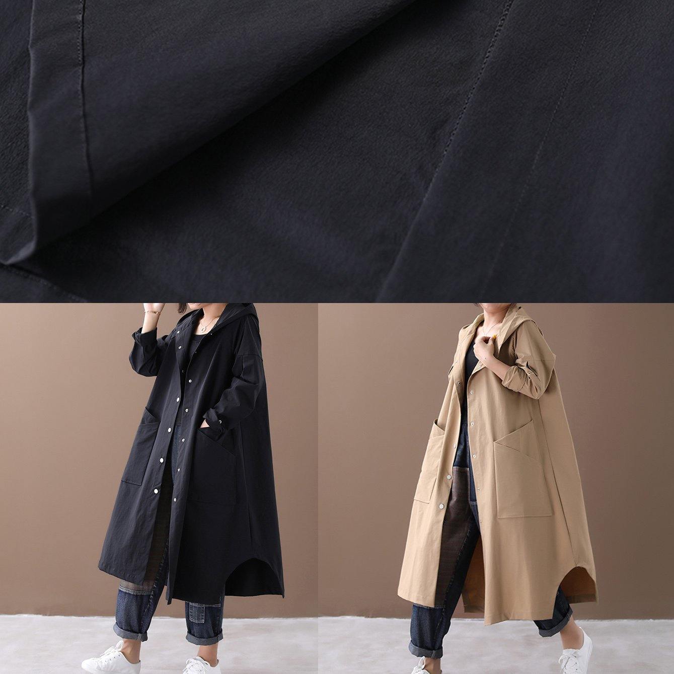 Kvinnors Baggy Coat med Stora Fickor 4