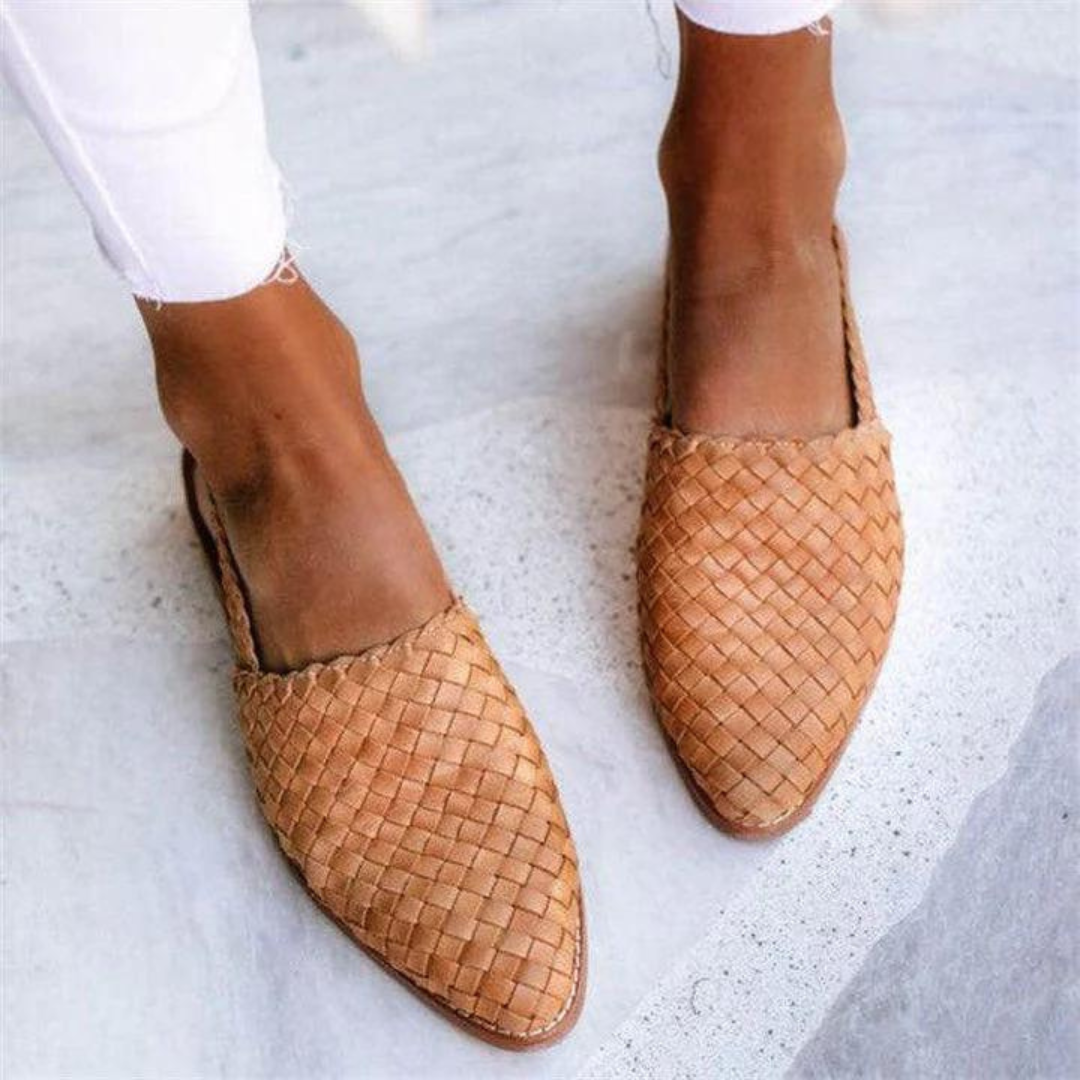 Kvinnors Ballerinas Vävda Design 2