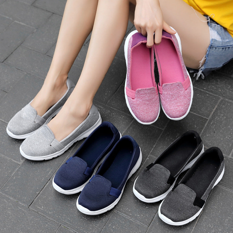 Kvinnors Ballerinor Slip-On med Elastiska Remmar 5