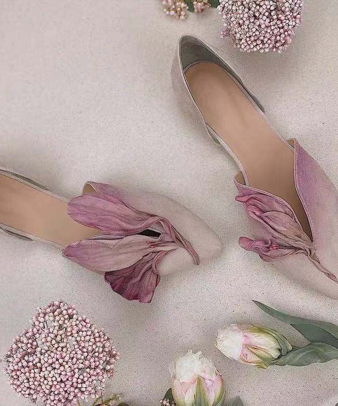 Kvinnors Ballerinor med Spets och Blomdetaljer 3