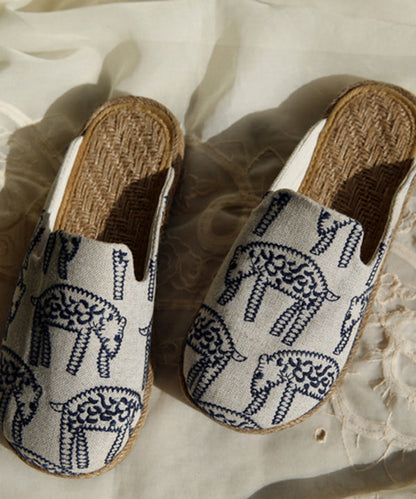 Kvinnors Bekväma Broderade Sandaler 2