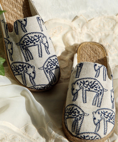 Kvinnors Bekväma Broderade Sandaler 3