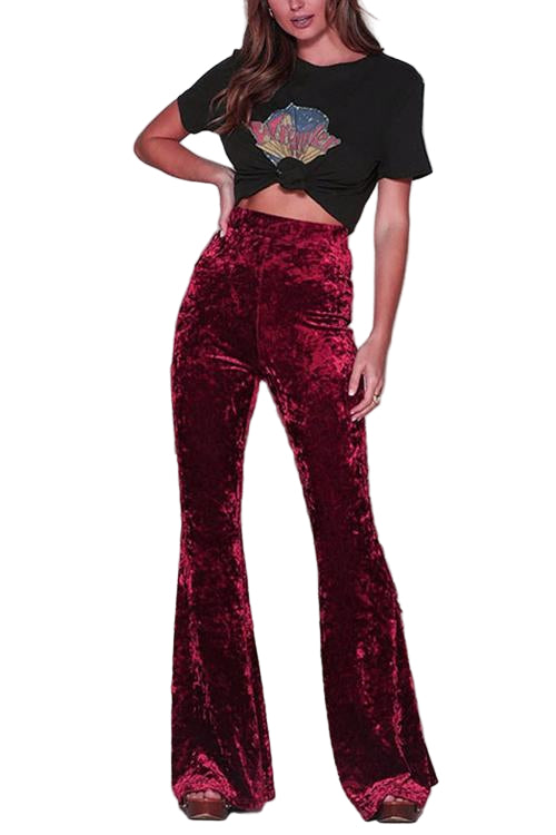 Kvinnors Bell Bottoms Hög Midja 0