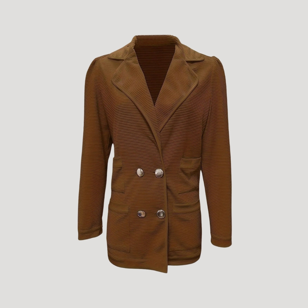 Kvinnors Blazer Dubbelknäppning Stilren 4